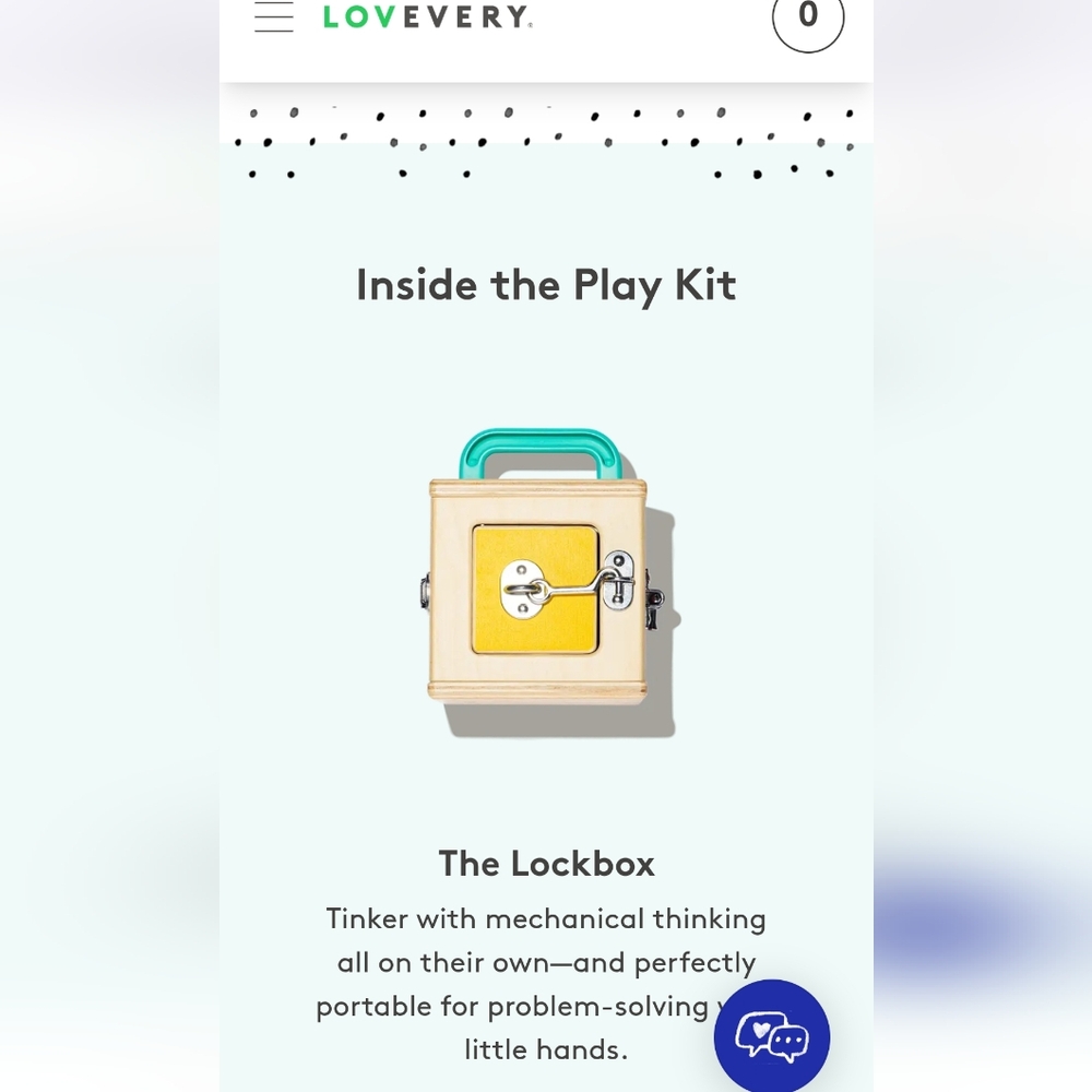 Lovevery Lockbox Toy - Yellow and Blue